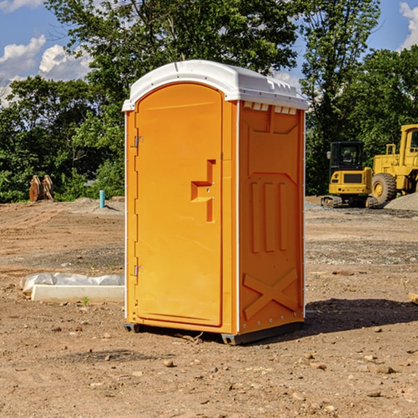 how often are the porta potties cleaned and serviced during a rental period in Cayuga County